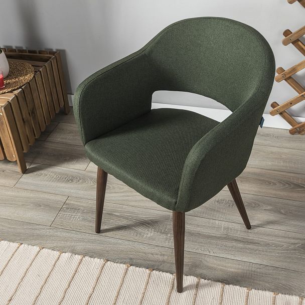 Кресло Oscar тёмно-зеленый/т.орех - Вид 12