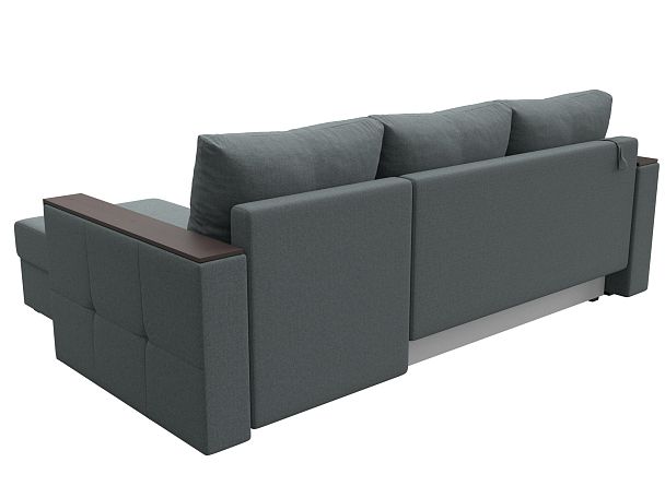 Диван угловой Валенсия Лайт правый угол Рогожка серый - Вид 6