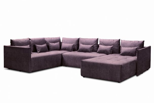 Мягкий угол «Чилетти» П-образный фиолетовый - Вид 2