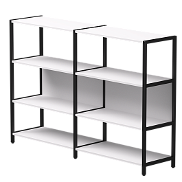 Набор стеллажных систем №1 Everprof EVO 1635x385x1120 Белый/Черный - Фото предпросмотра