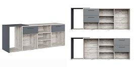 Креденция тип 1 Zion Light 189x50x71 дуб нордик - Фото предпросмотра