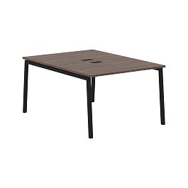 Стол 2-х местный ELWST 1116 Дуб Денвер тёмный/Черный 1160х1606х750 EDIS - Фото предпросмотра