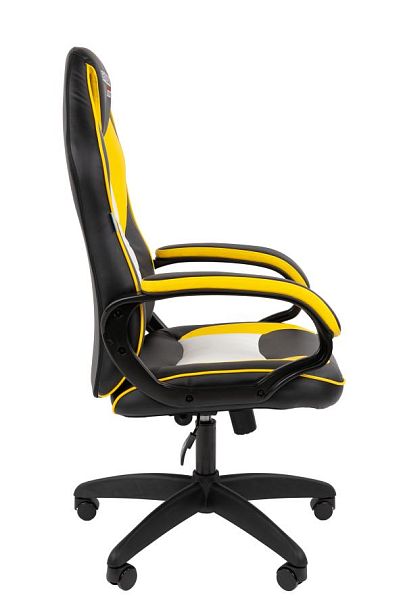 Кресло Chairman game 16 Россия экокожа черный/желтый/белый - Вид 3