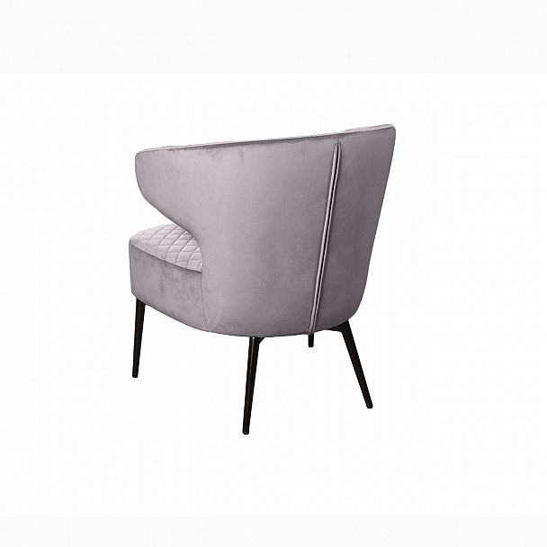 Кресло Richard ромб, бархат светло-серый 26 - Вид 5