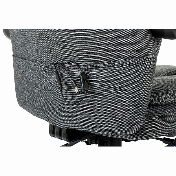 Кресло офисное CH-868MSG-F, синхромеханизм, подставка для ног, ткань, серое, 1998751 - Вид 12