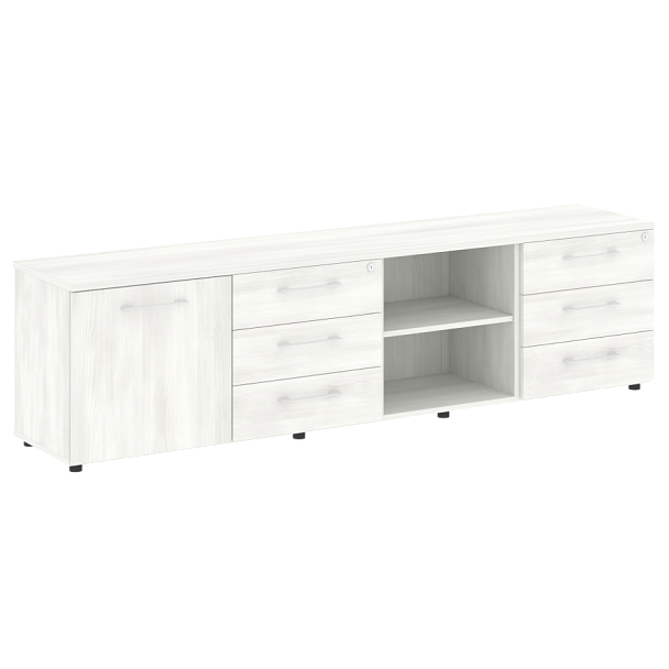 Yalta Тумба модульная LT.TS-4.1 (R) Снежная патина 2188*450*580 - Вид 1