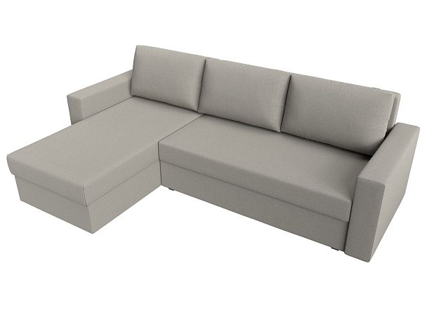 Диван угловой Траумберг Лайт левый угол Рогожка бежевый - Вид 6