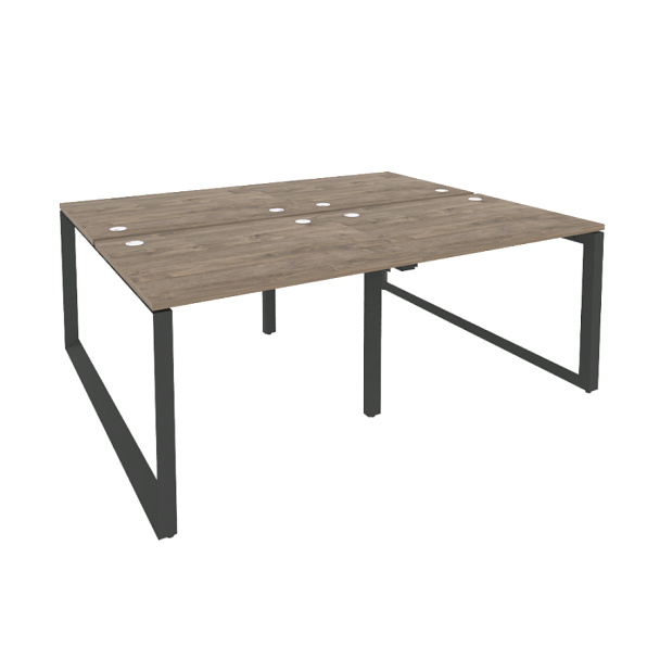 Onix Рабочая станция на О-образном м/к O.MO-D.RS-4.1.8 Тиквуд темный/Антрацит металл 1960*1635*750 - Вид 1