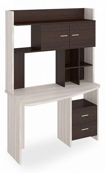 Стол компьютерный Домино Lite СКЛ-Крл120+НКЛХ-120 КВ ЛЕВ Венге/Карамель левый - Вид 1