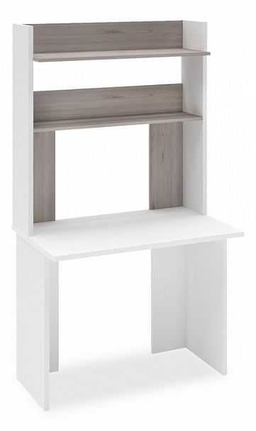 Стол компьютерный Домино Lite СКЛ-Прям100(без тумбы)+НКЛХ-100 Белый - Вид 1