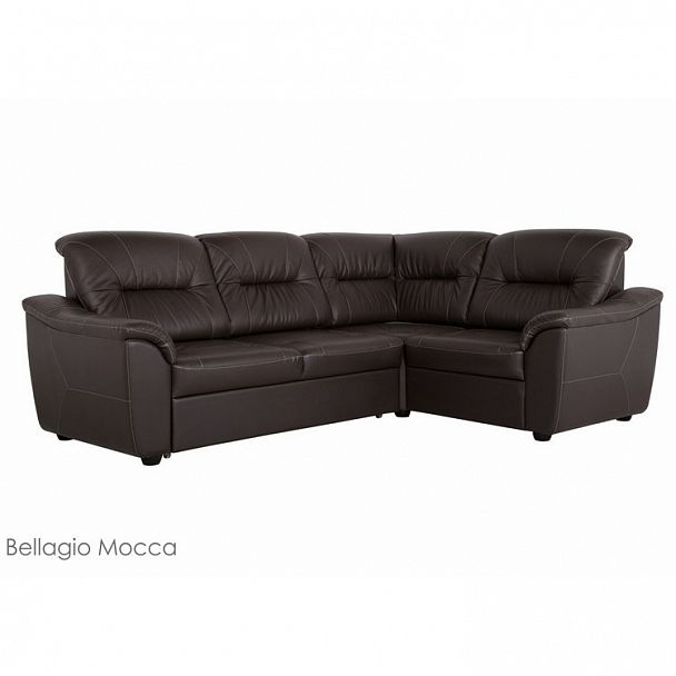 Угловой диван "Милтон" с тумбой кожа - Вид 1