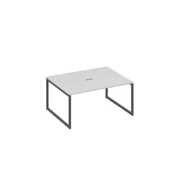 Стол 160 на опорах QUATTRO для переговоров A4 А4 Б4 133 БП серый / металлокаркас антрацит - Вид 1