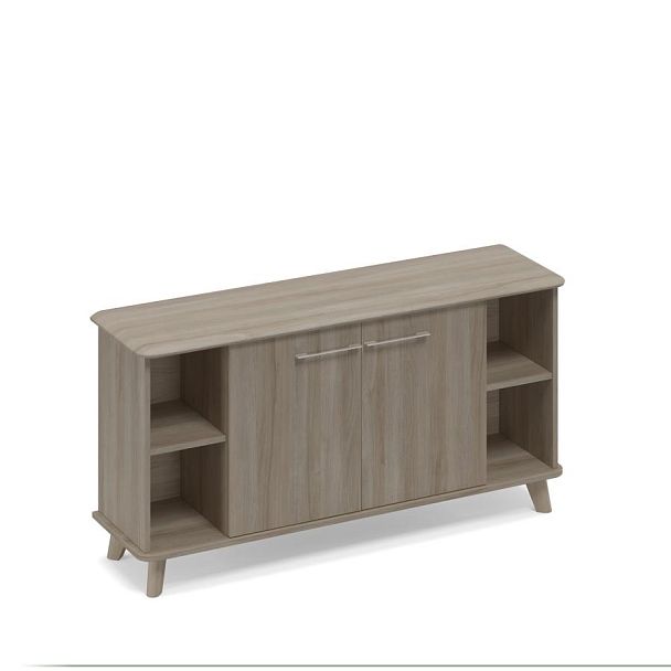 Шкаф низкий полузакрытый греденция Time wood ТМ 350 ВЛ/ВЛ/ВЛ вяз либерти - Вид 1