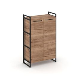 Rift Шкаф 3 ниши широкий RF.SS-31 Дуб Табак/Металл Черный 798*396*1286 - Фото предпросмотра