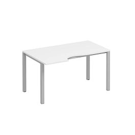 Стол эргономичный левый на металлокаркасе КФ Комфорт КФ К.С1 1137 БП белый премиум / серый - Фото предпросмотра