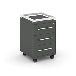 Rift Тумба мобильная усиленная + рамка RF.TM-003 Антрацит/Металл Белый 416*460*665 - Фото предпросмотра