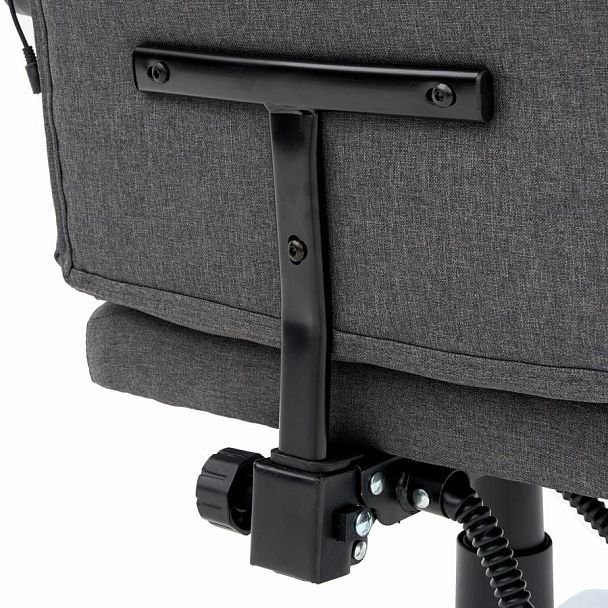 Кресло офисное CROMEX "Chill MS-005", с функцией вибромассажа, подножка, ткань, серое, 532959 - Вид 16