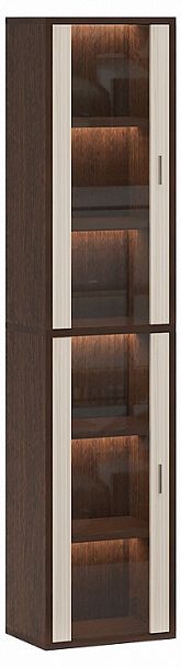 Шкаф-витрина Домино СУ(ш1в2)+2ФС Венге/Карамель - Вид 1