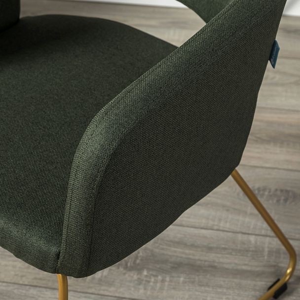 Кресло Oscar тёмно-зеленый/Линк золото - Вид 13