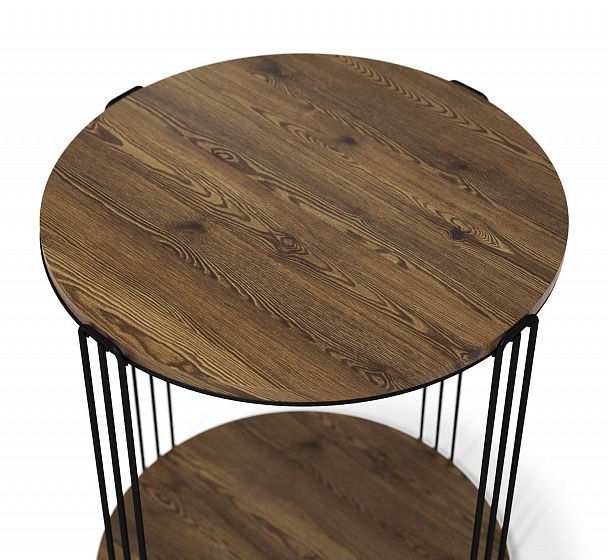 Столик кофейный Sheffilton SHT-CT33 черный муар/светлый орех - Вид 3