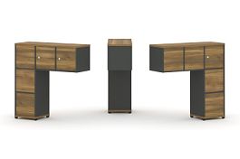 Concept Надставка низкая CN.DNN-006 Сандал Янтарный/Антрацит/Металл Антрацит 1099*365*1130 - Фото предпросмотра