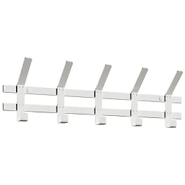 Вешалка настенная "Торонто-5", 168х580х85 мм, 5 крючков, металл, белая, ВНТ5 Б - Фото предпросмотра