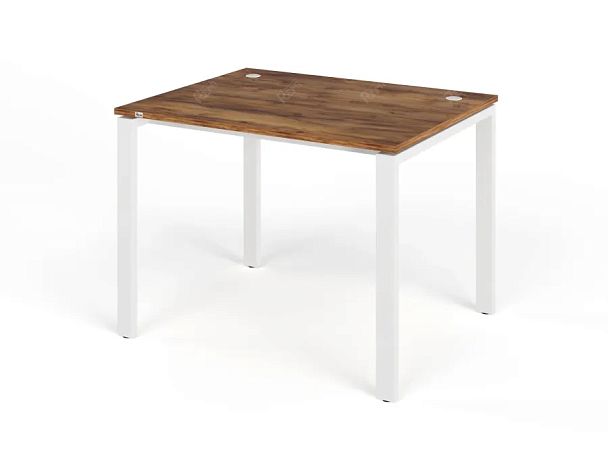 TANDEM RTD059-MK-100-SH Стол прямой на металлокаркасе ун-й 1000х800х750 Таксония шоколадная/Белый - Вид 1