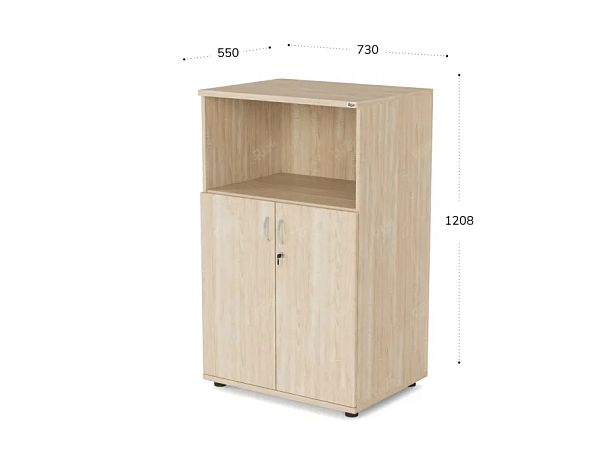UNITY РШК-11Г ДУБ СОНОМА Комбинированный шкаф Прямой 730х550х1208 - Вид 1