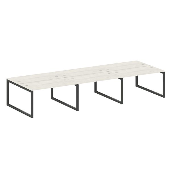 Metal System Quattro Р. ст. на 6 раб. места на О-образном м/к 50БО.СМ-6.3 Дуб наварра/Антрацит металл 4200*1475*750 - Вид 1