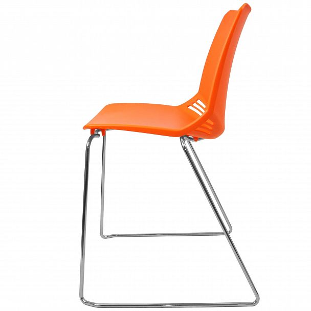 Стул Race (пруток) каркас Хром, оранжевый, стопируемый - Вид 4
