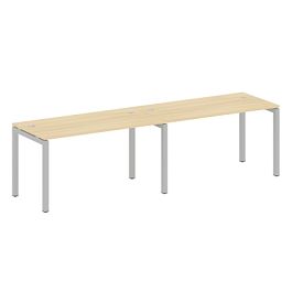 Metal System Quattro Р. ст. на 2 раб. места на П-образном м/к 50БП.СМ-2.3 Акация/Серый металл 2800*720*750 - Фото предпросмотра