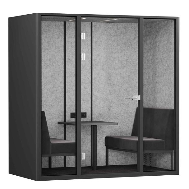 SoundCube RV QUATTRO з/с-глухая  SDC-2.2-WA Антрацит/Зимний Лес/Черный/Антрацит/Прозрачный/Серый 2200*1470*2278 - Вид 1