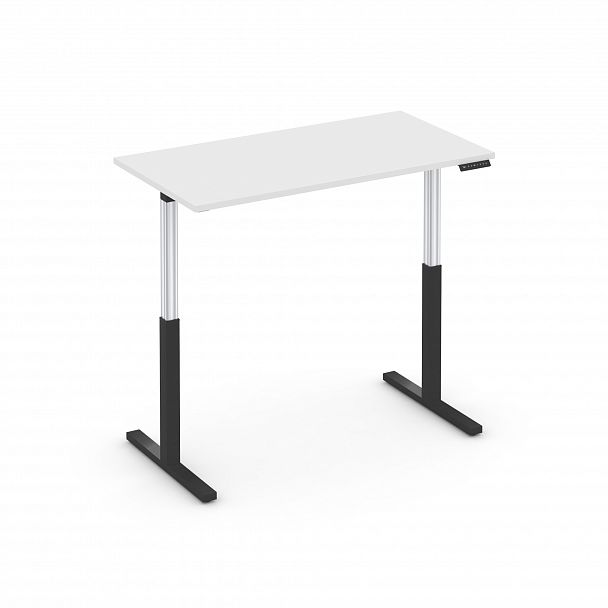 Стол электроподъемный "MOVE UP" MV.SE-3.7 Черный металл / Белый Бриллиант - Вид 3