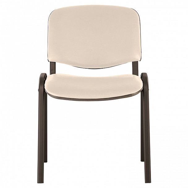 Стул для персонала и посетителей BRABIX "Iso CF-005", черный каркас, кожзам бежевый, 531978, стопируемый - Вид 3