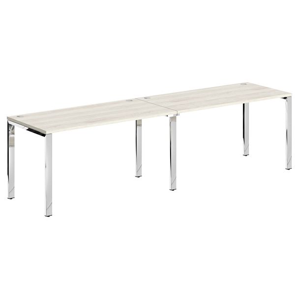 Стол 2-х местный XGWST 2870.1 Сосна Эдмонт/Нержавейка полированная 2800х700х750 XTEN GLOSS - Вид 1