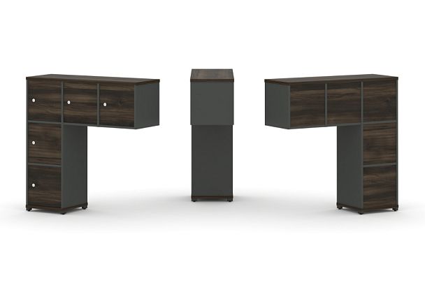 Concept Надставка низкая CN.ONN-007 Дуб Мали/Антрацит/Металл Антрацит 1099*365*1130 - Вид 1