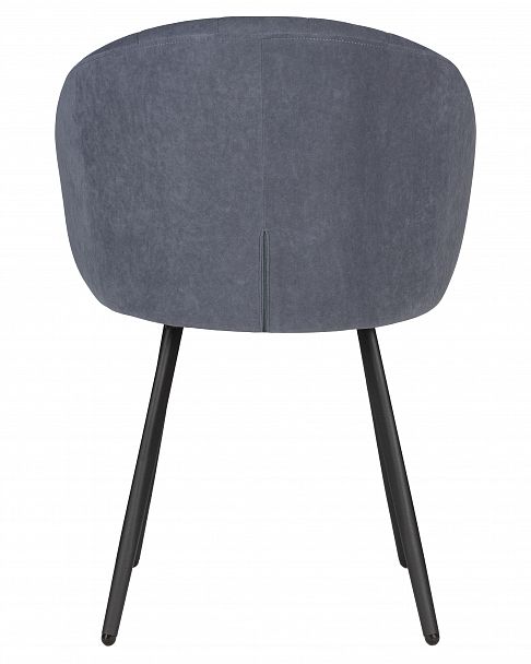 Стул обеденный DOBRIN NAOMI (ЭМАЛЬ ЧЕРНЫЙ МУАР велюр Catania Steel) - Вид 5