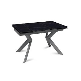 Стол раскладной Bridge (120+30+30), керамика матовая Black Gold - Фото предпросмотра