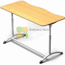 Парта двухместная ЭКСТРА (Р) рег., без наклона (3-5 гр) - Фото предпросмотра