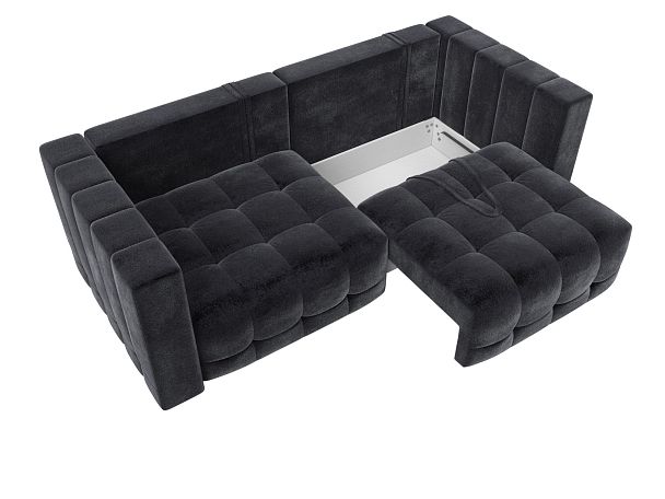 Диван прямой Лига-052 НПБ Велюр серый - Вид 7