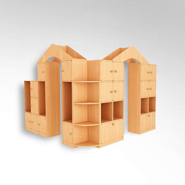 Стенка модульная Городок, секция №5 - Вид 2