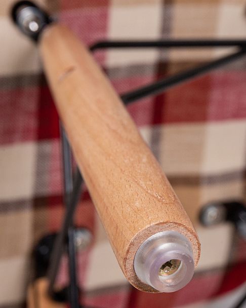 Стул обеденный DOBRIN DAW THOMAS (ножки светлый бук, сиденье 010 яркая клетка, серая ткань) - Вид 11