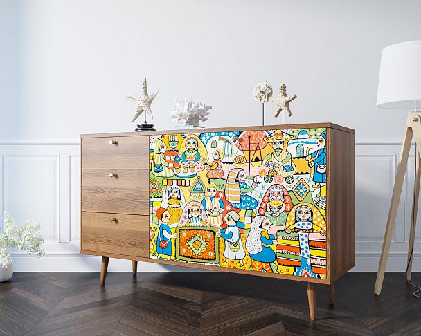 Комод "Berber" с двумя дверками и ящиками 1 принт - Вид 5