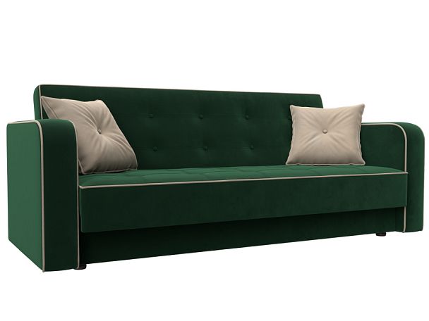 Диван-книжка Тур Велюр зеленый - Вид 1