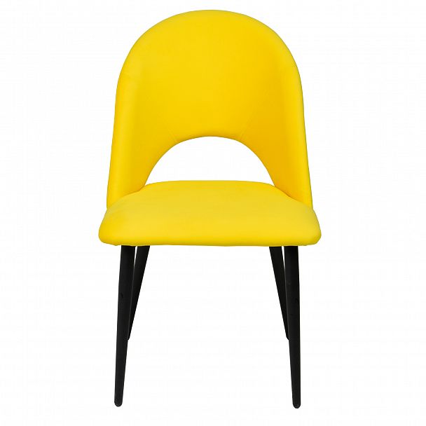 Стул Игнис, ножки черные, велюр желтый - Вид 4