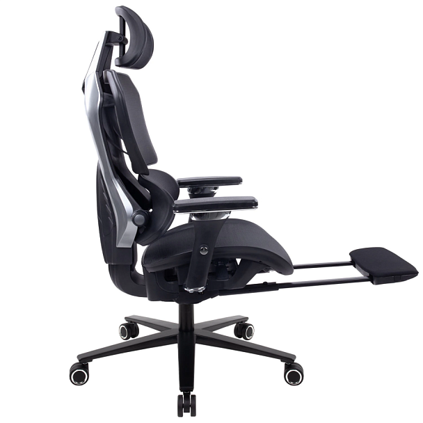 Кресло ATRONE (АТРОН) "Optimus ER-707", адаптивный механизм со слайдером, сетка, черный/серый, 532967 - Вид 12