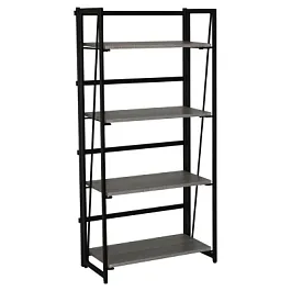 Стеллаж на металлокаркасе BRABIX "LOFT SH-001", 600х300х1250 мм, складной, цвет дуб антик, 641229 - Фото предпросмотра