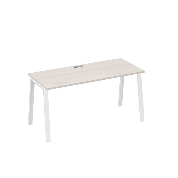 Стол письменный на металлокаркасе TRE A4 А4 Б3 015 БП дуб / металлокаркас белый - Вид 1