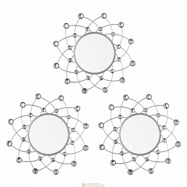 Набор из 3 зеркал настенных (25 см) Aviere 29226 - Вид 3