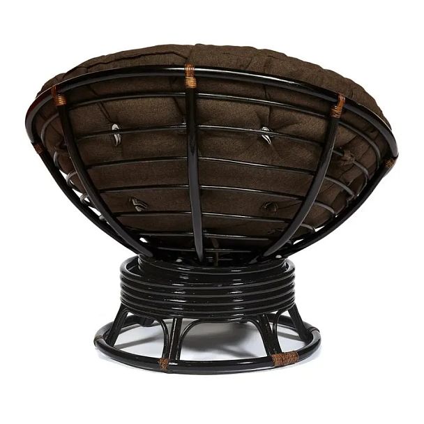 Кресло-качалка Папасан/Papasan (W 23/01 B) /с подушкой/Antique brown (античный черно-коричневый) - Вид 2